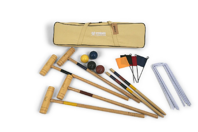 Wooden Croquet Garden Game - Premium